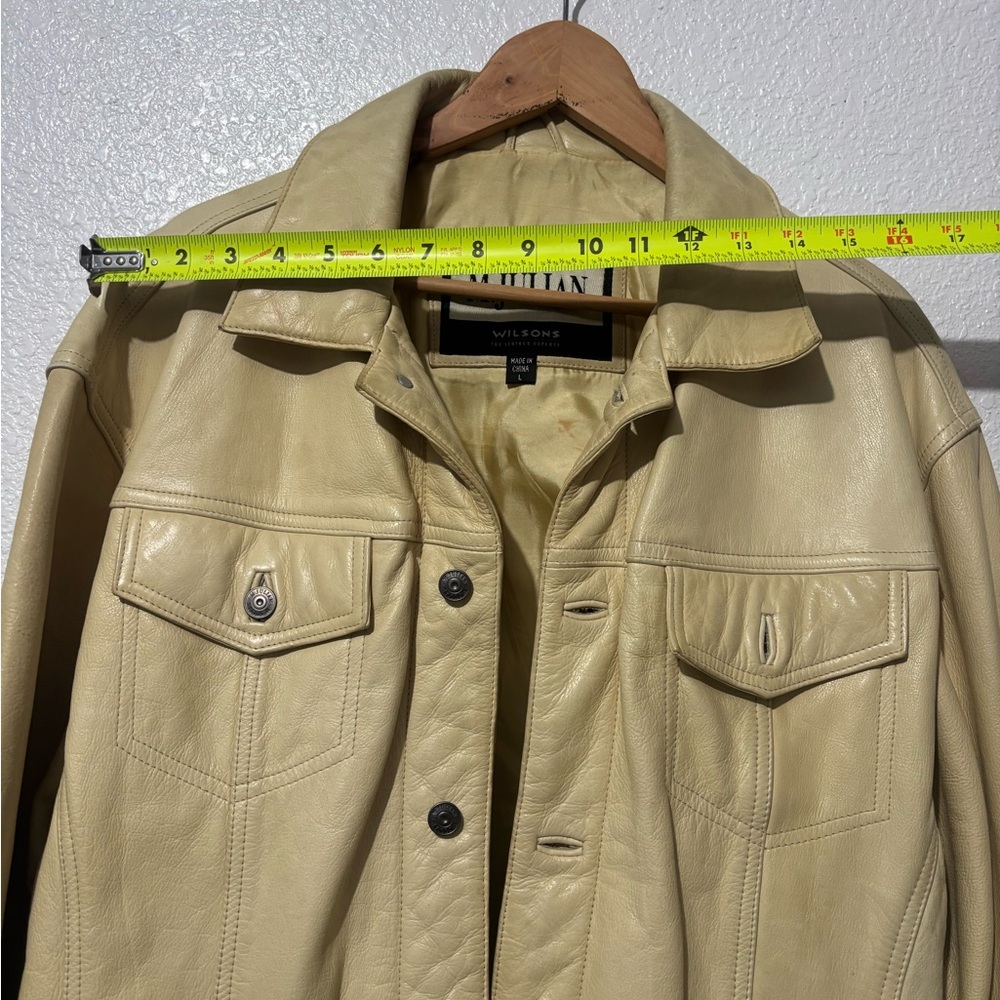 Wilson Cream Leather Men's Jacket